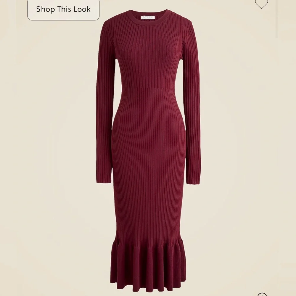 J.Crew Super-stretch ruffle sweater-dress - Picture 2 of 13